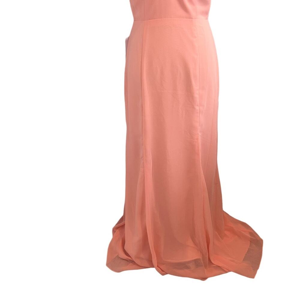 NWT Azazie Long Bridesmaid Dress Chiffon Criss Cross Tie Cut Off Back 6 - Picture 6 of 11